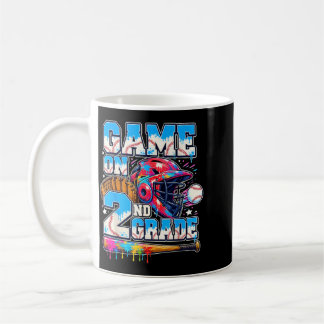 2nd Grade Back To School Baseball Drip Ice Cream Coffee Mug