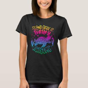 2nd Grade Back To School Teacher Boy Girl Turtle L T-Shirt
