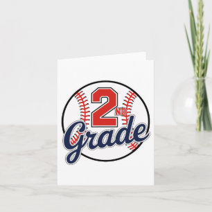 2nd Grade Baseball Back To School Baseball Player Card