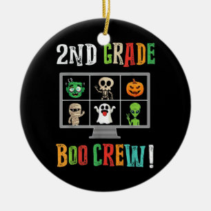 2nd Grade Boo Crew Ceramic Ornament