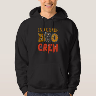 2nd Grade Boo Crew Spooky Halloween Second Grade T Hoodie