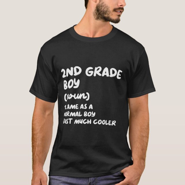 2nd Grade Boy Definition Fun Back To School Studen T-Shirt (Front)