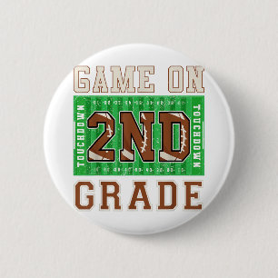 2nd Grade Boys Football Back To School Game On Sec 2 Inch Round Button