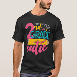 2nd Grade Cutie Girl Back To School Cute Yellow P T-Shirt
