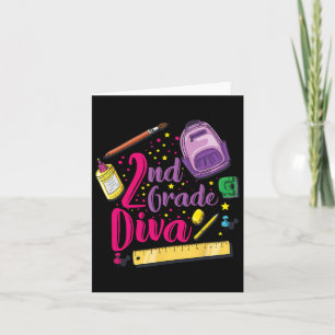 2nd Grade Diva First Day Of School Girl Clothes Gi Card