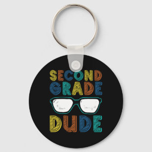 2nd Grade Dude Ck To School First Day Of School Bo Keychain
