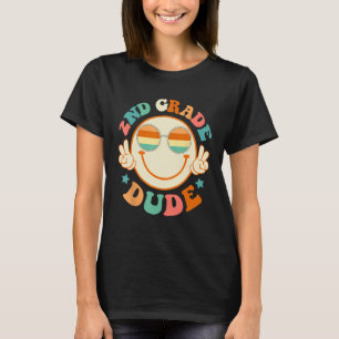2nd Grade Dude Happy Face First Day Back To School T-Shirt