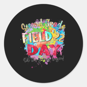 2nd Grade Field Day 2022 Let The Games Begin Kids Classic Round Sticker