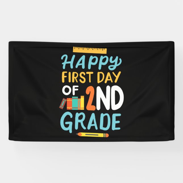 2nd Grade First Day of School Banner (Horizontal)