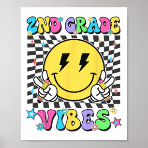 2nd Grade For Girls Boy Teacher Second Grade Back  Poster