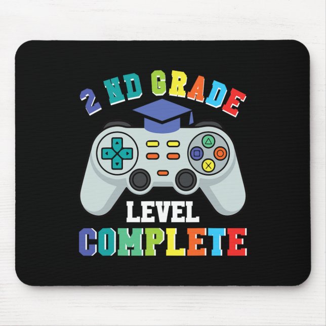 2nd Grade Gamer Boys – Level Complete Ck To School Mouse Pad (Front)