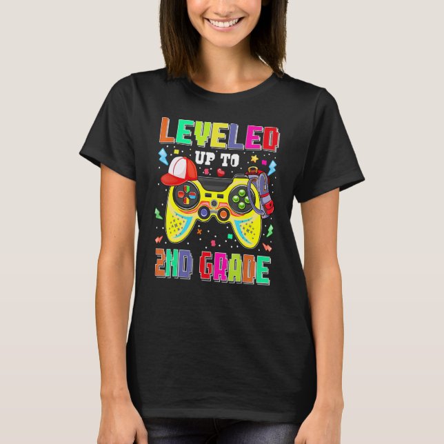2nd Grade Gamer First Day Second Grade Boys Back T T-Shirt (Front)