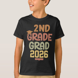 2nd Grade Grad Cl Of 2026 Graduation Bold Cozy Col T-Shirt
