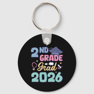 2nd Grade Graduation 2026 Proud Grad Second Grade  Keychain
