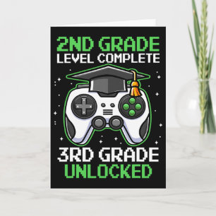 2nd Grade Graduation Gamer Level Up To 3rd Grade Card