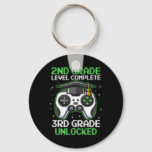 2nd Grade Graduation Gamer Level Up To 3rd Grade Keychain