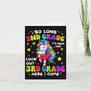 2nd Grade Graduation Girl 3rd Grade Here I Come Un Card