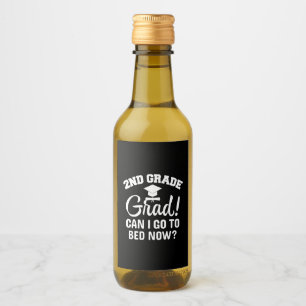2nd Grade Graduation Shirt Second School Graduatio Wine Label