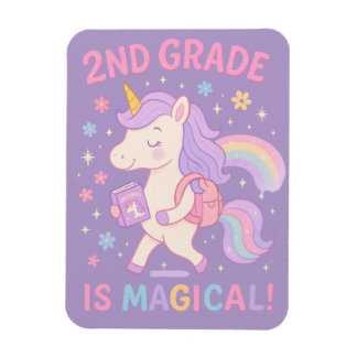 2nd Grade is Magical Back to School Unicorn Magnet
