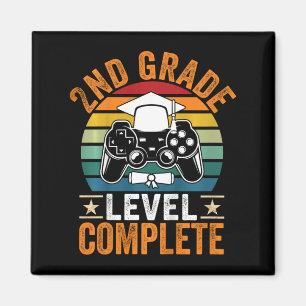 2nd Grade Level Complete Cute Gamer Cl Of 2024 Gra Magnet