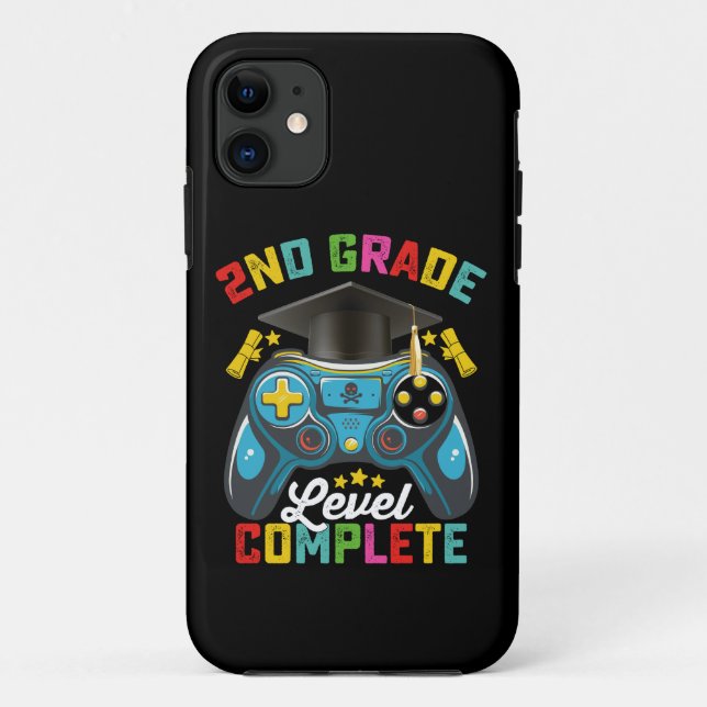 2nd Grade Level Complete Graduation Gaming Gamer Case-Mate iPhone Case (Back)