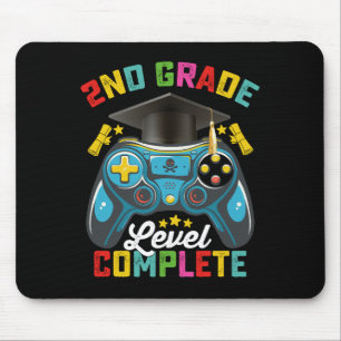 2nd Grade Level Complete Graduation Gaming Gamer Mouse Pad