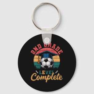 2nd Grade Level Complete Soccer Boy Girl Last Day Keychain