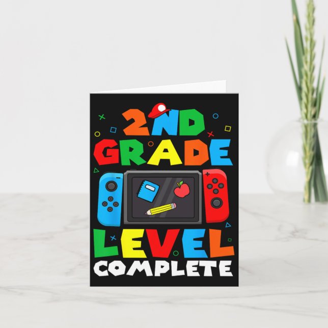 2nd Grade Level Complete Video Game Last Day Of Sc Card (Front)
