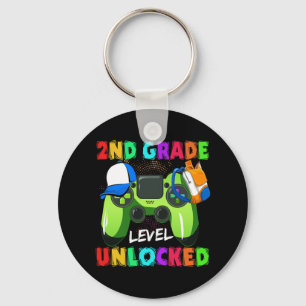 2nd Grade Level Unlocked Back To School Supplies  Keychain