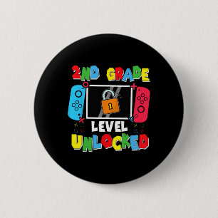 2nd Grade Level Unlocked Ck To School First Day Ga 2 Inch Round Button