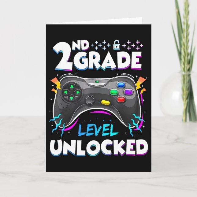 2nd Grade Level Unlocked Ck To School First Day Ga Card (Front)
