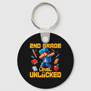 2nd Grade Level Unlocked Dabbing Boys Gamer Ck To  Keychain