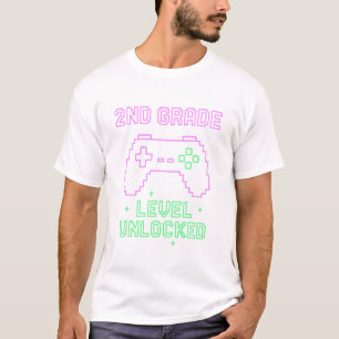 2nd Grade Level Unlocked T-Shirt – Neon Gamer Arca