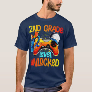 2nd Grade Level Unlocked Video Game Back to School T-Shirt