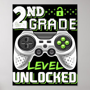 2nd Grade Level Unlocked Video Game Ck To School B Poster