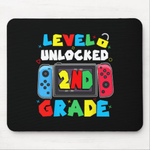 2nd Grade Level Unlocked Video Gamer Boy Kids Ck T Mouse Pad