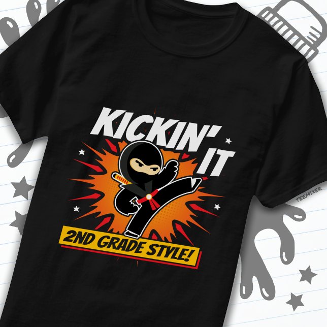 2nd Grade Ninja Kick First Day Back To School T-Shirt (Creator Uploaded)
