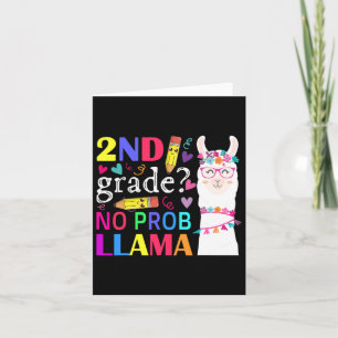 2nd Grade No Prob-llama Teacher Student First Day Card