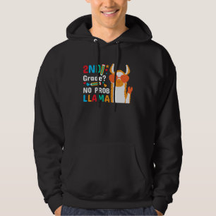 2nd Grade No Problem Llama Hoodie