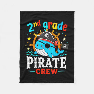 2nd grade pirate crew whale teacher student fleece blanket