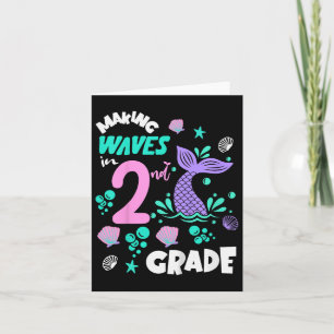2nd Grade Pupil Happy 1st Day Back To School Merma Card