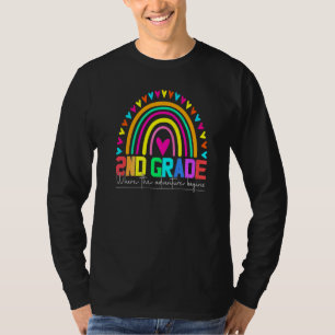 2nd grade rainbow leopard teacher team second grad T-Shirt