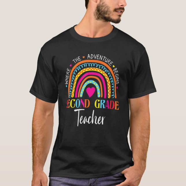 2nd Grade Rainbow Teacher Team Second Grade Squad  T-Shirt (Front)