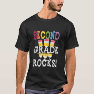 2nd Grade Rocks Back To School Student Kid Teacher T-Shirt