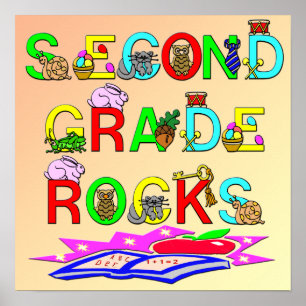 2nd Grade Rocks Poster