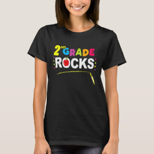 2nd Grade Rocks Second Student Teacher Apparel T-Shirt
