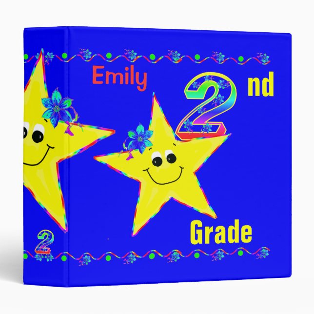 2nd Grade School Binders Stars (Front/Spine)