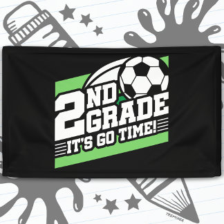 2nd Grade Soccer Football First Day Back To School Banner