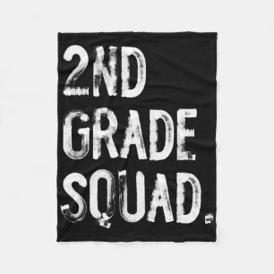 2nd Grade Squad Back To School Student Teacher Fleece Blanket