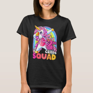 2nd Grade Squad Dabbing Unicorn Back To School Gir T-Shirt